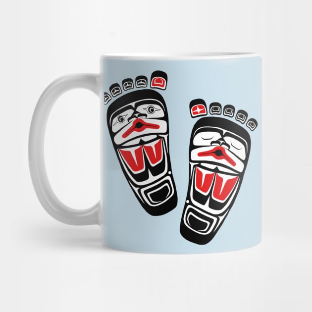 PNW Bigfoot Sasquatch footprints by Featherlady Studio